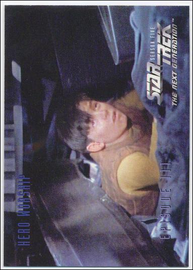 Star Trek: The Next Generation - The Episode Collection Season Five (Base Set) card 460 Hero Worship, Episode 111A