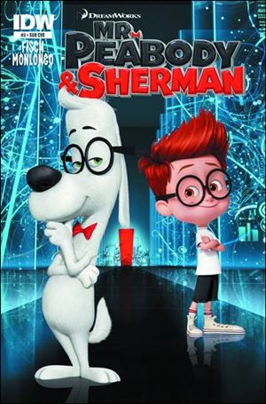 Mr. Peabody & Sherman issue 4-B Animation Art Subscription Cover