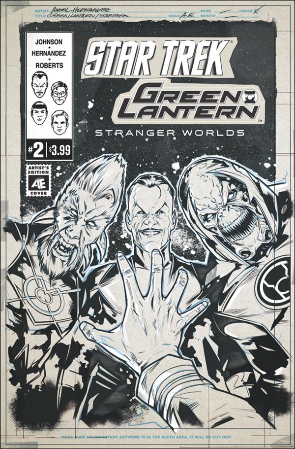 Star Trek/Green Lantern (2016) issue 2-B Angel Hernandez Artist's Edition Cover
