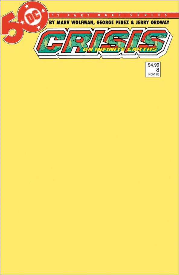 Crisis on Infinite Earths issue 8-F Facsimile Edition (2024) Blank Sketch Cover