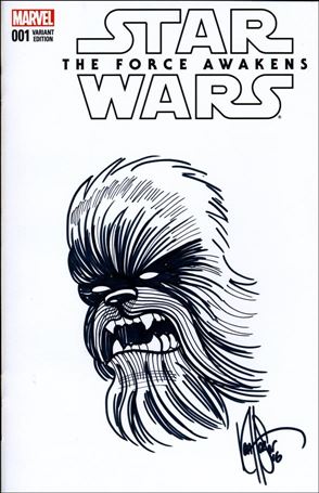 Star Wars: The Force Awakens Adaptation issue 1-K DF Ken Haeser Signed & Remarked Cover
