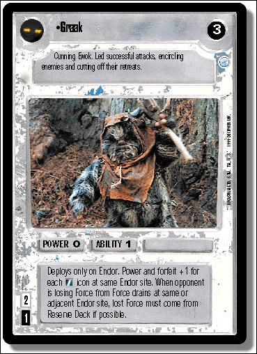 Star Wars: Endor Limited (Base Set) card 95 Graak