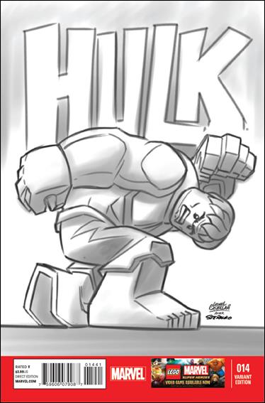 Indestructible Hulk issue 14-D Leonel Castellani 1:100 LEGO Sketch Cover