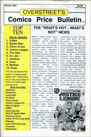 Overtstreet's Comics Price Bulletin Cover Image 1