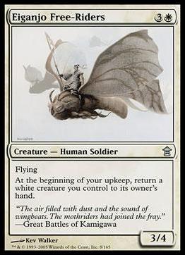 Magic the Gathering: Saviors of Kamigawa (Base Set) card 8 Eiganjo Free-Riders