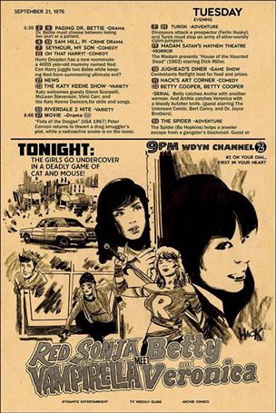 Red Sonja and Vampirella Meet Betty and Veronica issue 2-B Robert Hack Cover