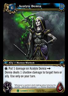 World of Warcraft: Heroes of Azeroth (Base Set) card 173 Acolyte Demia