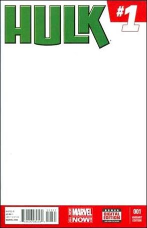 Hulk (2014) issue 1-F Blank/Sketch Cover