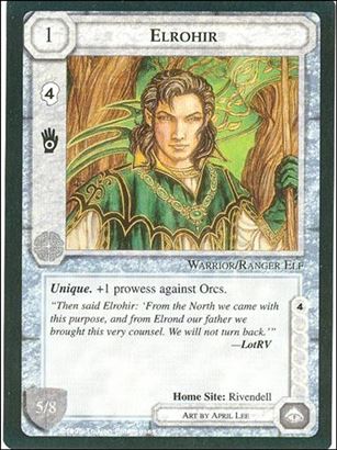 Middle-Earth: The Wizards (Base Set) card 134 Elrohir