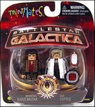Battlestar Galactica Minimates figure 12-B Miniseries Gaius Baltar and Doc Cottle 