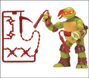 Teenage Mutant Ninja Turtles (2012) figure 3-B Michelangelo (Loose)
