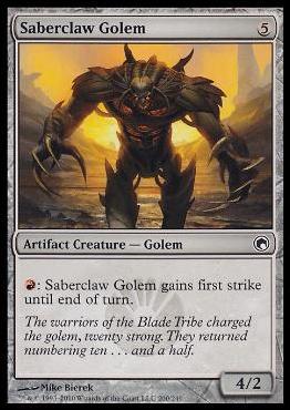 Magic the Gathering: Scars of Mirrodin (Base Set) card 200 Saberclaw Golem