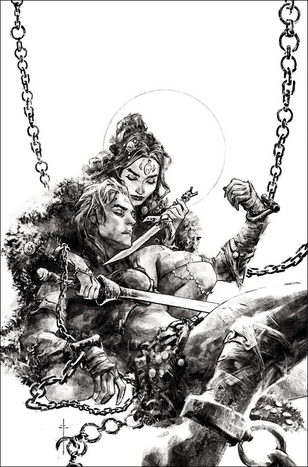 Dejah Thoris Versus John Carter issue 6-F Sebastian Fiumara 1:7 Black & White Virgin Cover