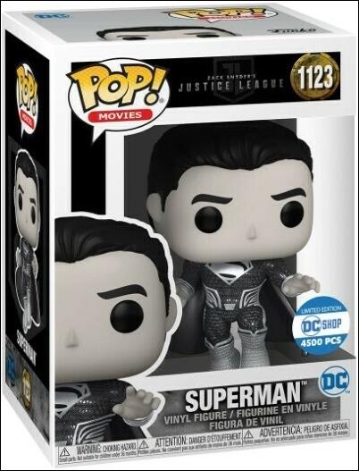 POP! Movies figure 1123-B Superman (B&W Metallic) DC Shop Exclusive 1/4500