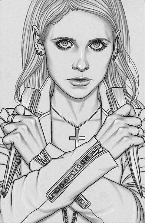 Buffy the Vampire Slayer 25th Anniversary Special issue 1-I Jenny Frison 1:25 Black & White Virgin Cover