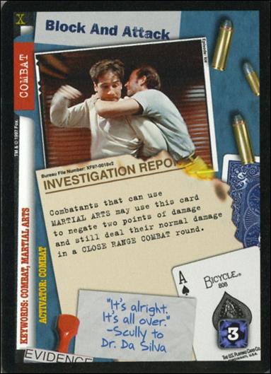 X-Files: The Truth Is Out There (Base Set) card XF97-0018v2 Block And Attack