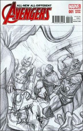 All-New, All-Different Avengers issue 1-G Alex Ross 1:150 Vintage Sketch Cover