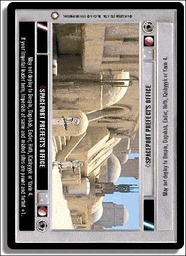 Star Wars: Special Edition Limited (Base Set) card 123 Spaceport Prefect's Office