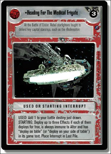 Star Wars: Death Star II Limited (Base Set) card 145 Heading For The Medical Frigate