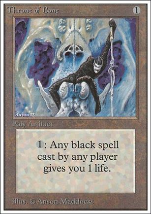 Magic the Gathering: Unlimited (Base Set) card 274 Throne of Bone