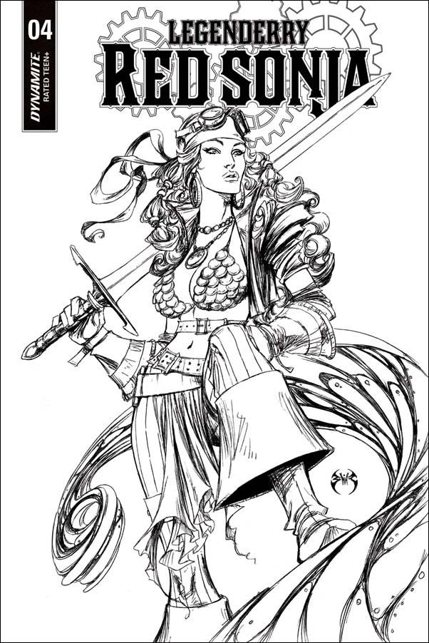 Legenderry Red Sonja (2018) issue 4-B Joe Benitez B&W Cover