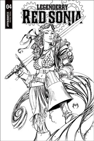 Legenderry Red Sonja (2018) issue 4-B Joe Benitez B&W Cover