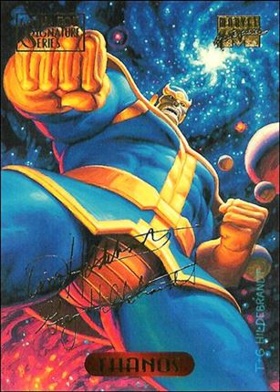 1994 Marvel Masterpieces (Gold-Foil Signature Parallel Base Set) card 122 Thanos