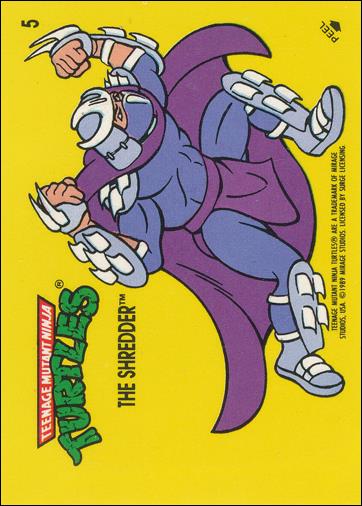 Teenage Mutant Ninja Turtles: Series 1 (Sticker Subset) card 5 The Shredder