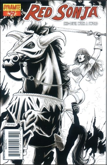 Red Sonja (2005) issue 39-D Fabiano Neves Black and White Cover