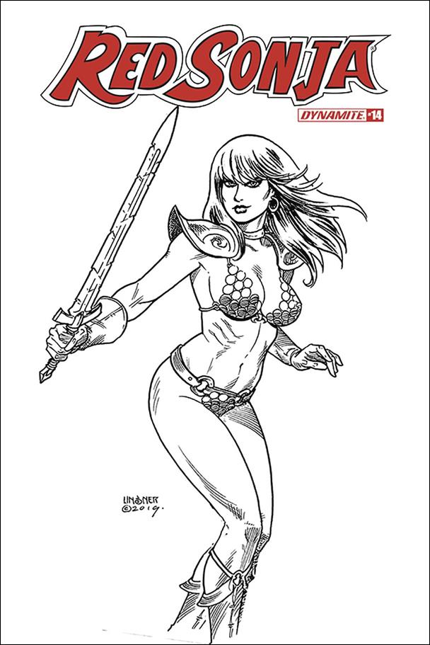 Red Sonja (2019) issue 14-O Joseph Michael Linsner 1:30 Black and White Cover