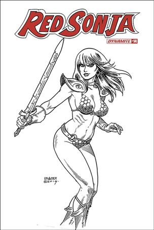 Red Sonja (2019) issue 14-O Joseph Michael Linsner 1:30 Black and White Cover