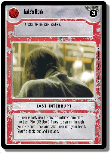 Star Wars: Premiere Limited (Base Set) card 245 Luke's Back