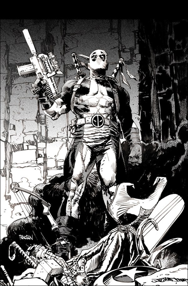 Deadpool Kills the Marvel Universe One Last Time issue 1-L Dan Panosian B&W Virgin 1:25 Cover (2nd Printing)