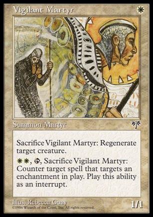 Magic the Gathering: Mirage (Base Set) card 45 Vigilant Martyr