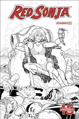 Red Sonja (2019) issue 3-G Amanda Conner 1:20 Black & White Cover