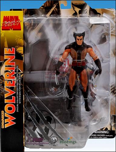 Marvel Select figure 43-C Unmasked Wolverine with Weapon X Base