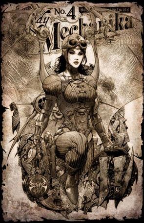 Lady Mechanika issue 4-C Joe Benitez 1:10 Sepia Cover