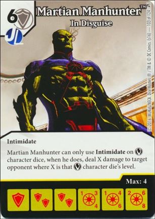 DC Comics Dice Masters Green Arrow and The Flash card 103 Martian Manhunter: In Disguise 