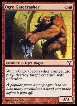 Magic the Gathering: Dissension (Base Set) card 67 Ogre Gatecrasher