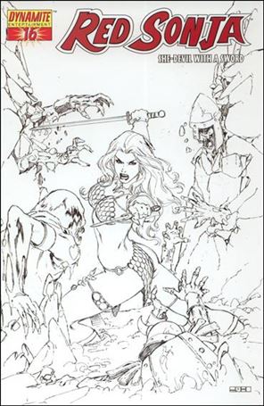 Red Sonja (2005) issue 16-F Mel Rubi 1:15 Sketch Cover