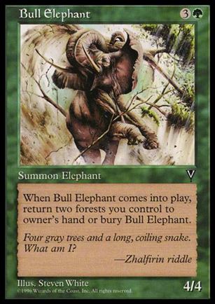 Magic the Gathering: Visions (Base Set) card 101 Bull Elephant