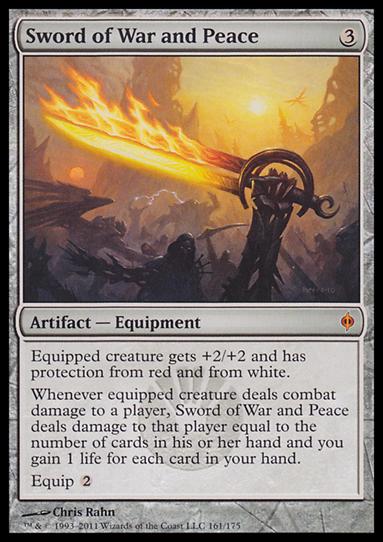 Magic the Gathering: New Phyrexia card 161 Sword of War and Peace
