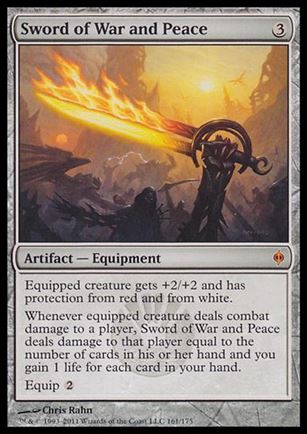 Magic the Gathering: New Phyrexia card 161 Sword of War and Peace