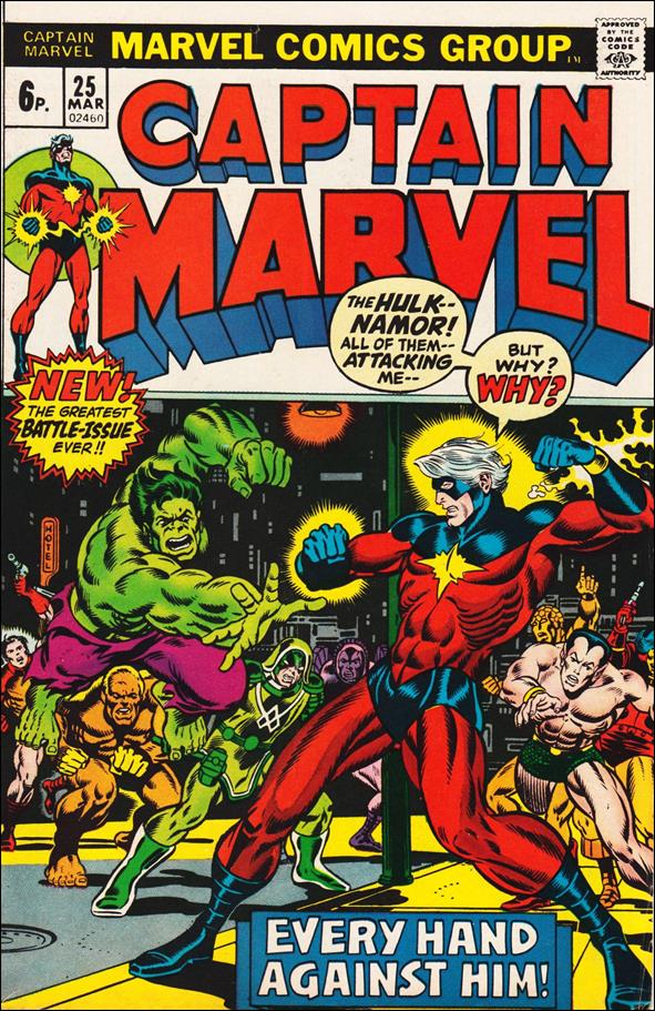 Captain Marvel (1968) issue 25-B UK Price Cover