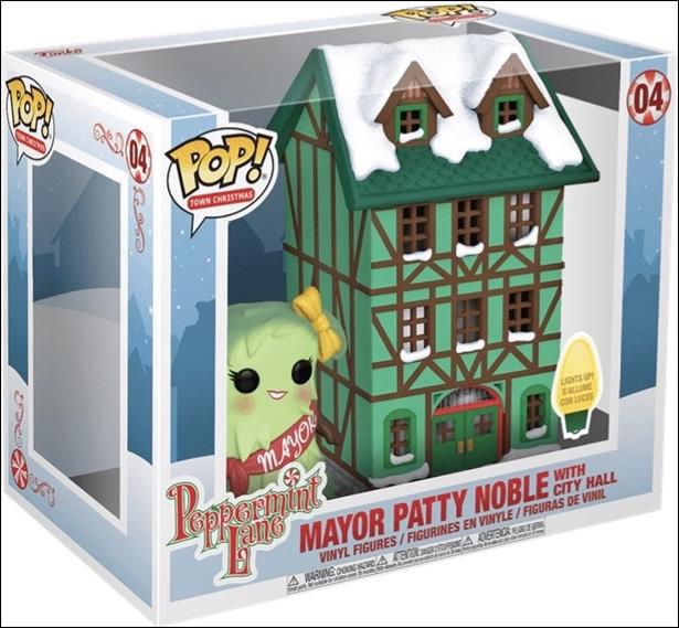 POP! Town Christmas figure 4 Mayor Patty Noble with City Hall