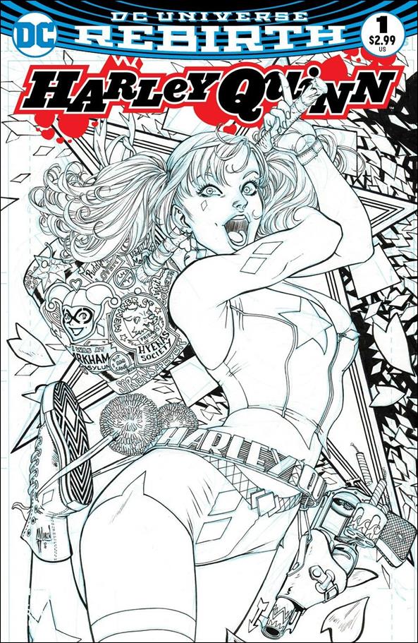 Harley Quinn (2016) issue 1-TC Guillem March ComicXposure Black & White Cover