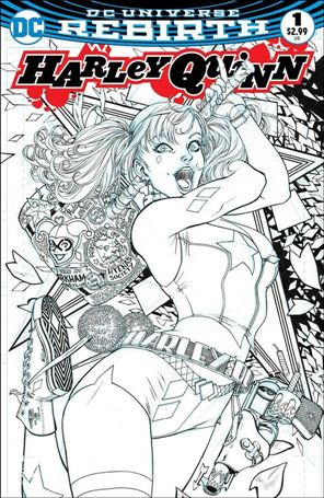 Harley Quinn (2016) issue 1-TC Guillem March ComicXposure Black & White Cover