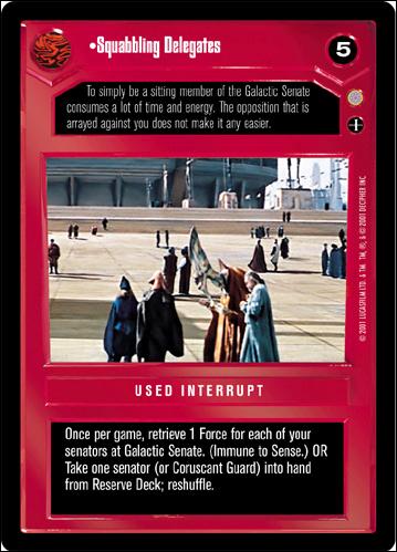 Star Wars: Coruscant Limited (Base Set) card 59 Squabbling Delegates