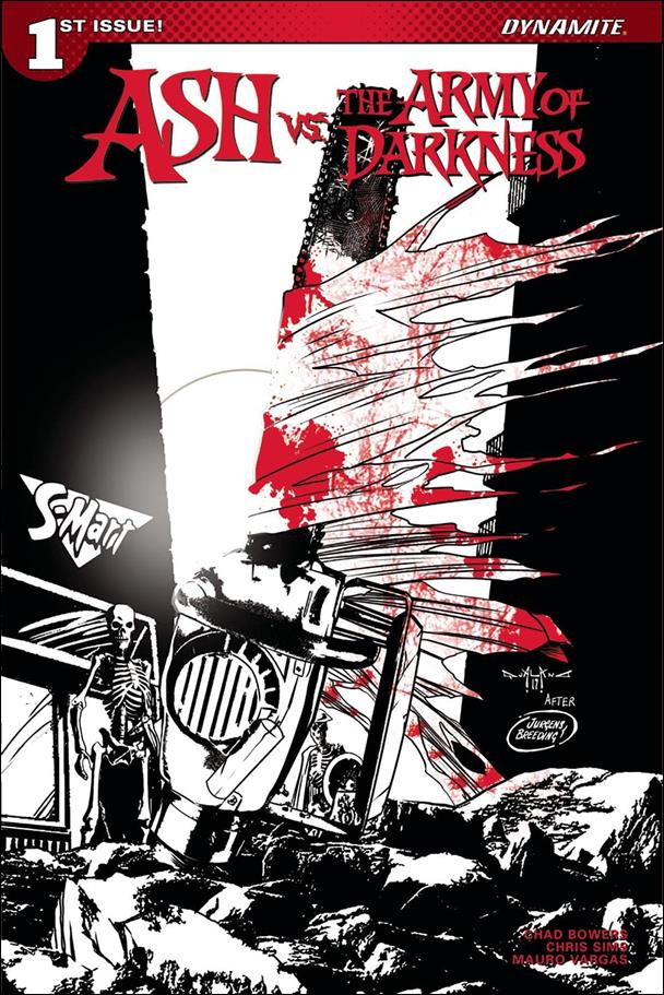 Ash vs. the Army of Darkness issue 1-H Pasquale Qualano 1:40 Black and White Cover