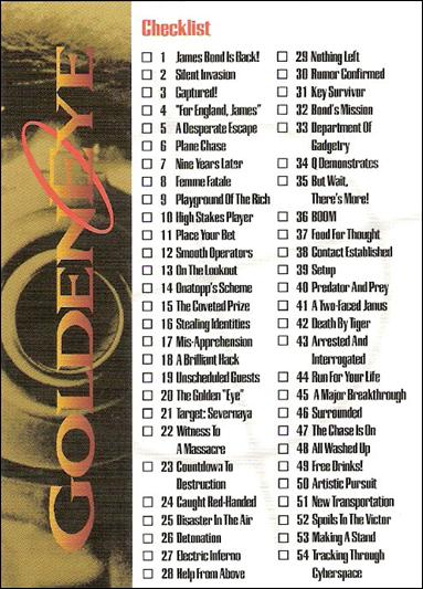 GoldenEye (Base Set) card 90 Checklist